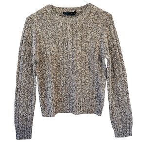 The‎ Limited Brown Cable Knit Wool Angora Blend Sweater Preppy Academia Women M